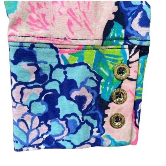 Lily Pulitzer Aleah High Tide Navy Pink Tee Medium.  B112 - Picture 4 of 10